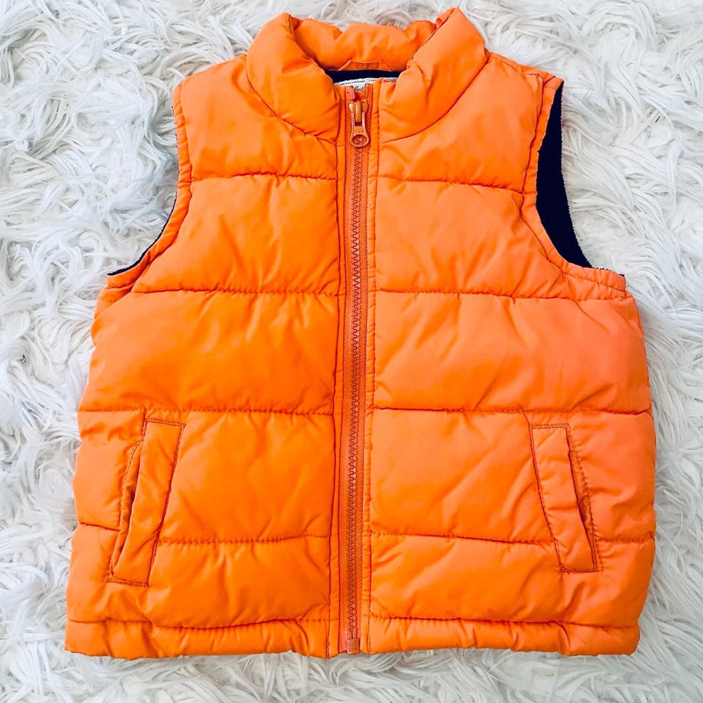 Gymboree Orange Puffer Vest 12-24 Months